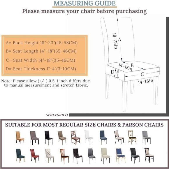 Springrico Stretch Dining Chair Covers..sunshine zen..4pack..(NWT) - Picture 5 of 5